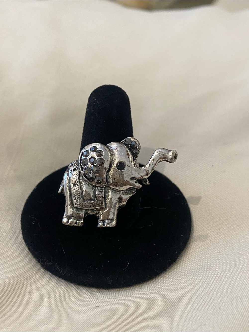 Silver Elephant Statement Ring - Women Jewelry
